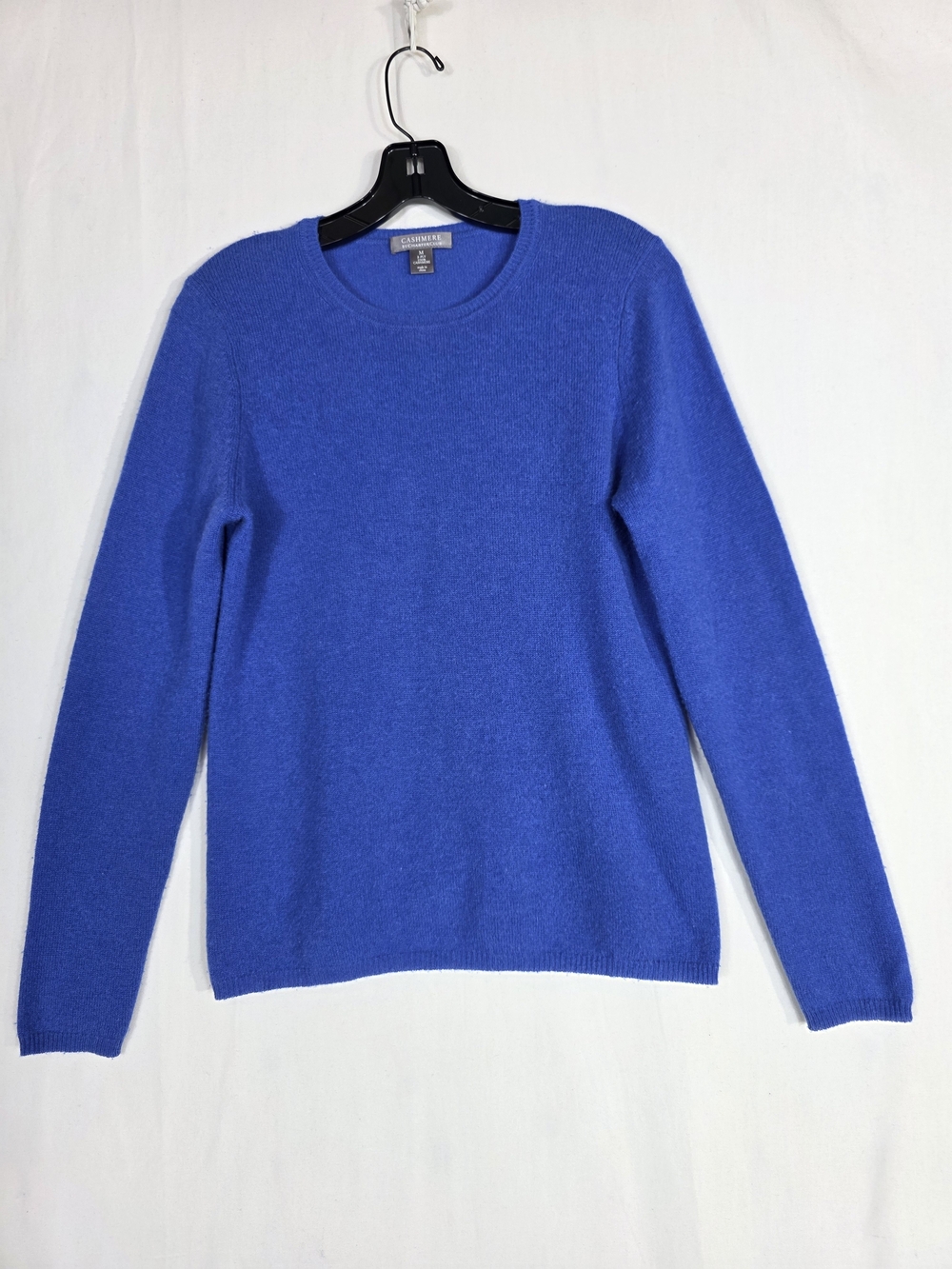 Charter Club Knit Cashmere Bright Royal Blue Crewneck Sweater